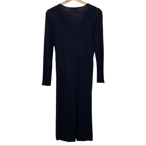 Aritzia Babaton Faux Wrap Midi Dress Size Small - Picture 2 of 8